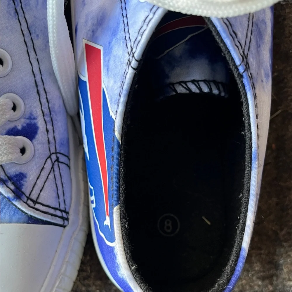 Buffalo Bills Blue and White Low-Top Sneakers - Picture 5 of 5